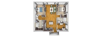 AVANT on Market Center - B10 - 2 bedroom and 2 bath -3D