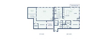 Eitel Apartments B12 2 bedroom floor plan