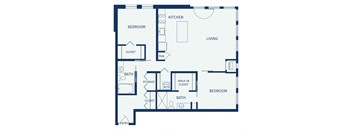 Eitel Apartments B13 2 bedroom floor plan