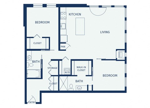 Eitel Apartments B13 2 bedroom floor plan