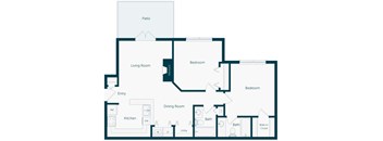 Emmersyn at Lone Tree - B1 - 2 Bed 2 Bath - 2D