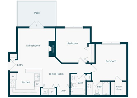 Emmersyn at Lone Tree - B1 - 2 Bed 2 Bath - 2D