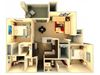 Almeria at Ocotillo B2 floor plan - 2 bedroom 2 bath - 3D Almeria at Ocotillo B2 floor plan - 2 bedroom 2 bath - 3D
