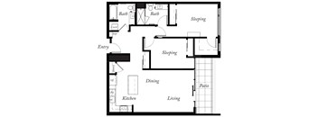B24 - 2 Bed - 2 Bath - 1134 Sq Ft - 2D - Willow Apartments