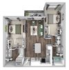 Bonterra Parc - B2 - 2 bedrooms and 2 bath - 3D floor plan Bonterra Parc - B2 - 2 bedrooms and 2 bath - 3D floor plan