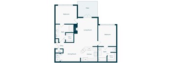 Emmersyn at Lone Tree - B3 - 2 Bed 2 Bath - 2D