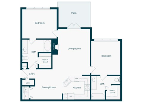 Emmersyn at Lone Tree - B3 - 2 Bed 2 Bath - 2D