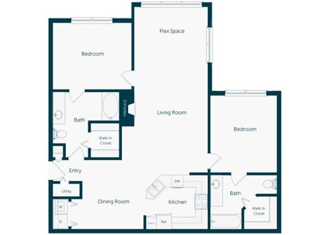 Emmersyn at Lone Tree - B4 - 2 Bed 2 Bath - 2D