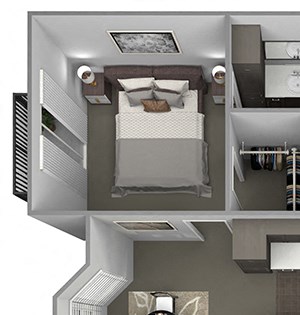 Foothills at Old Town - B4 (Manzanita) - 2 bedrooms and 2 bath - 3D floor plan Foothills at Old Town - B4 (Manzanita) - 2 bedrooms and 2 bath - 3D floor plan