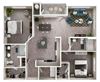 Arazo apartments - B5 - 2 bedroom 2 bath - 3D Arazo apartments - B5 - 2 bedroom 2 bath - 3D
