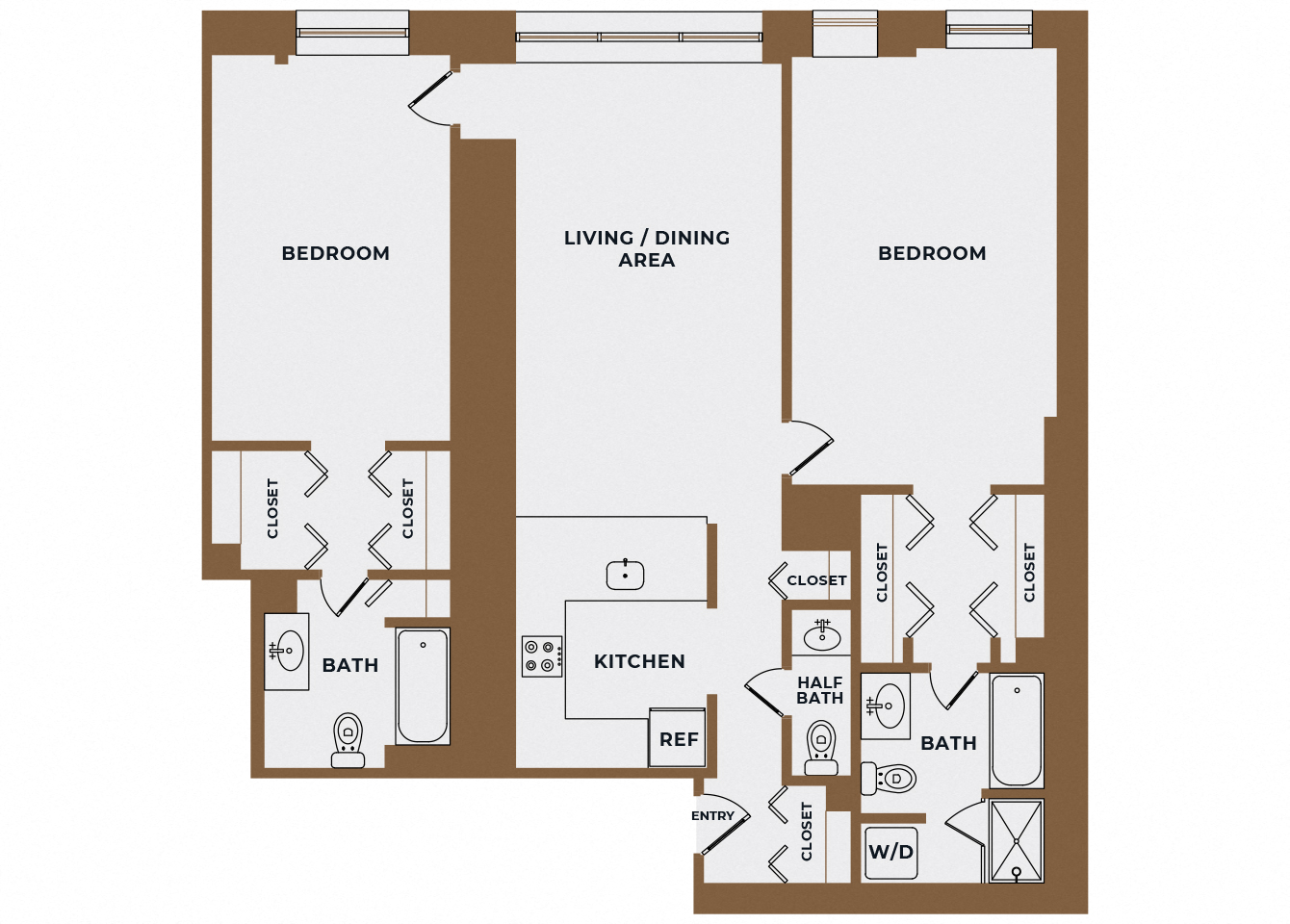 B7 - 2Bed 2Bath - The Broderick - 2D