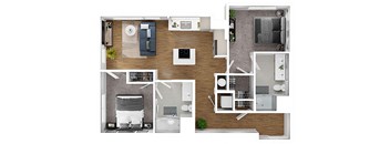 BLVD at Revere Beach - B1 - 2 bedroom - 2 bath - 3D