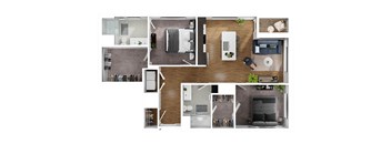 BLVD at Revere Beach - B7 - 2 bedroom - 2 bath - 3D