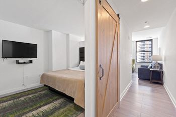 Sliding urban barn door - The Republic Apartments