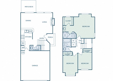 C1 - 3Bed 2Bath - 1296 Sq Ft - 2D