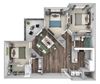 Bonterra Parc - C1 - 3 bedrooms and 2 bath - 3D floor plan Bonterra Parc - C1 - 3 bedrooms and 2 bath - 3D floor plan