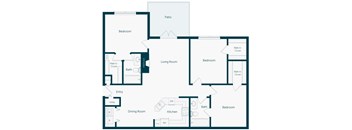 Emmersyn at Lone Tree - C1 - 3 Bed 2 Bath - 2D