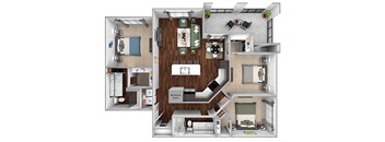 C1 - 1bed1bath - 1350 sf - Debbie Lane Flats