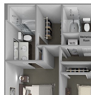 Foothills at Old Town - C1a (Madrone) - 3 bedrooms and 2 bath - 3D floor plan Foothills at Old Town - C1a (Madrone) - 3 bedrooms and 2 bath - 3D floor plan