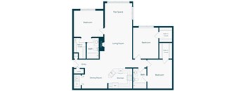 Emmersyn at Lone Tree - C2 - 3 Bed 2 Bath - 2D