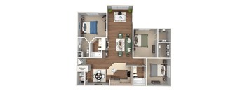 Emmersyn at Lone Tree - C2 - 3 Bed 2 Bath - 3D Floor Plan