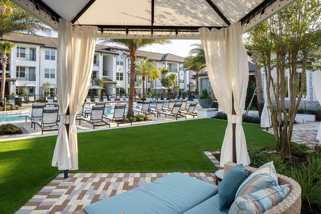 Drift Town Center East poolside cabanas