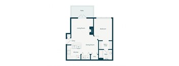 Emmersyn at Lone Tree - A1 - 1 Bed 1 Bath - 2D