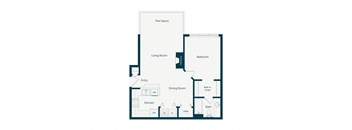 Emmersyn at Lone Tree - A2 - 1 Bed 1 Bath - 2D