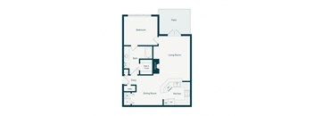 Emmersyn at Lone Tree - A3 - 1 Bed 1 Bath - 2D