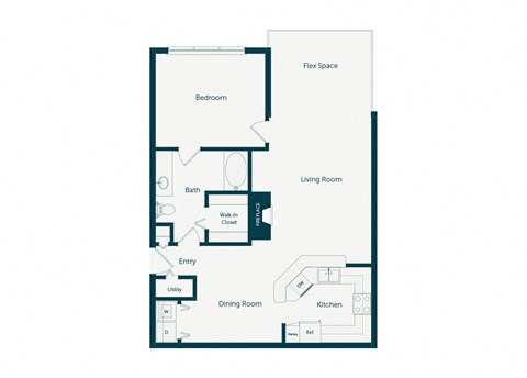 Emmersyn at Lone Tree - A4 - 1 Bed 1 Bath - 2D
