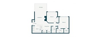 Emmersyn at Lone Tree - B2 - 2 Bed 2 Bath - 2D