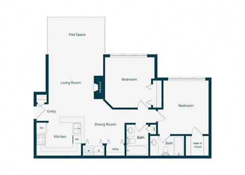 Emmersyn at Lone Tree - B2 - 2 Bed 2 Bath - 2D