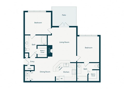 Emmersyn at Lone Tree - B3 - 2 Bed 2 Bath - 2D