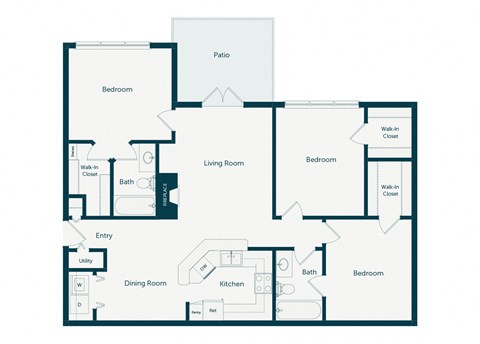 Emmersyn at Lone Tree - C1 - 3 Bed 2 Bath - 2D