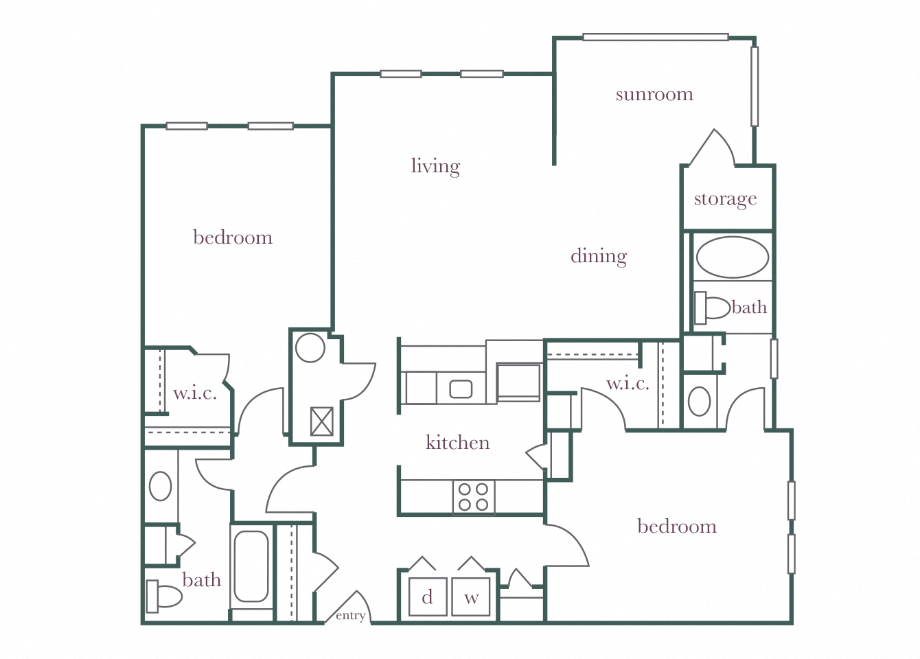 a floor plan of a home with an open floor plan
