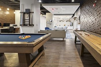 Game room with billiards table - The Republic Apartments