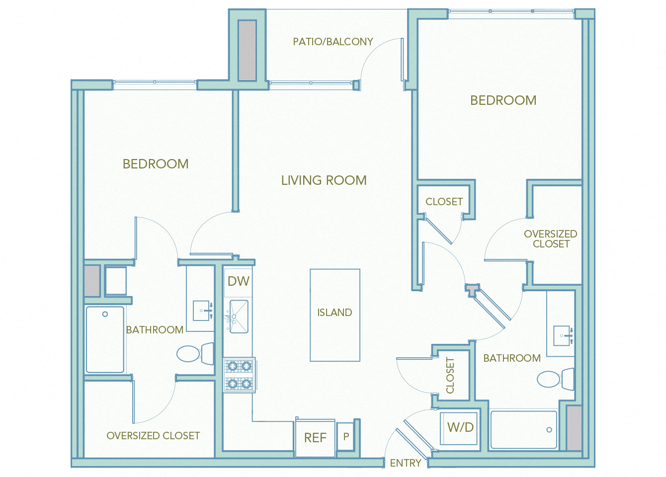 a floor plan of a living room and a bedroom