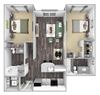 Centre Pointe Apartments - B1 - 2 bedrooms and 2 bath - 3D Centre Pointe Apartments - B1 - 2 bedrooms and 2 bath - 3D