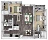 Centre Pointe Apartments - B7 - 2 bedrooms and 2 bath - 3D Centre Pointe Apartments - B7 - 2 bedrooms and 2 bath - 3D