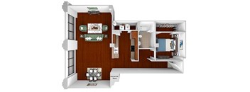 Main 3 Downtown - A10 (Landmark) - 1bed/1 bath - 3D