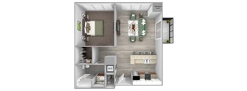 The Sheffield A12 1 bed 1 bath 3D