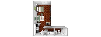 A1a floor plan studio 1 bath