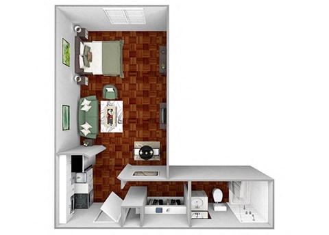 A1a floor plan studio 1 bath