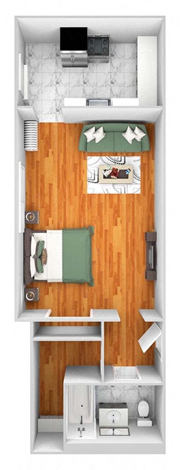 John Winthrop A4 studio 1 bath 3D