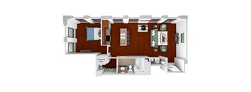 Main 3 Downtown - A6 (Landmark) - 1bed/1 bath - 3D