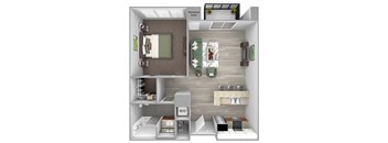The Sheffield A7 1 bed 1 bath 3D