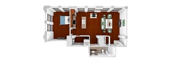 Main 3 Downtown - A8 (Landmark) - 1bed/1 bath - 3D