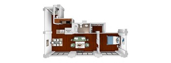 Main 3 Downtown - A9 (Landmark) - 1bed/1 bath - 3D