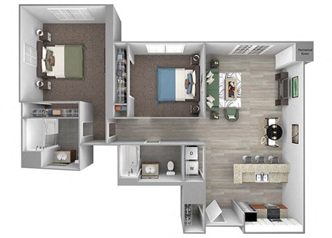 The Sheffield B1 2 bed 2 bath 3D