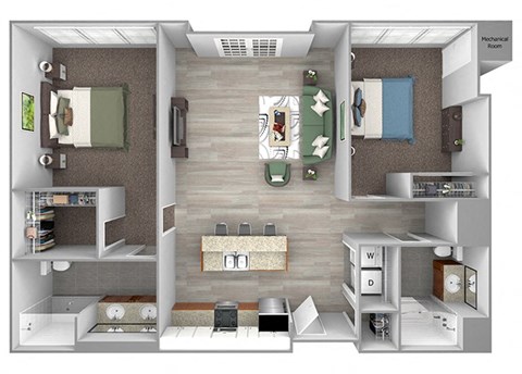 The Sheffield B10 2 bed 2 bath 3D